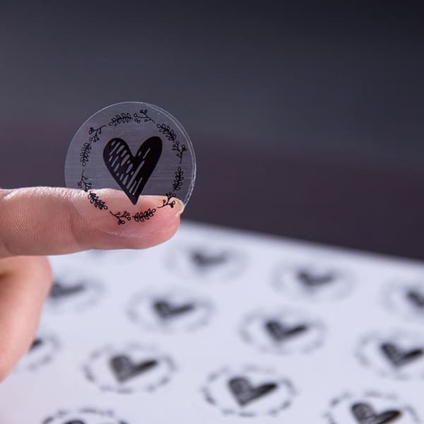 400 st förseglingsdekaler Bronzing Love Heart 2 2 2