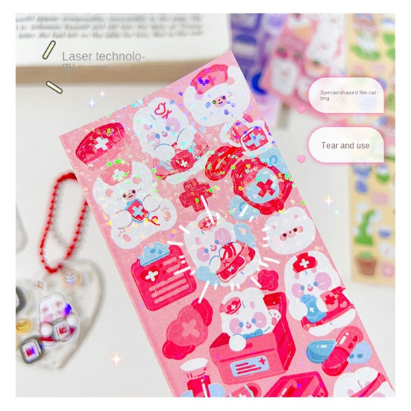100 stk Sticker Set Pack Laser Cute Stickers C C C