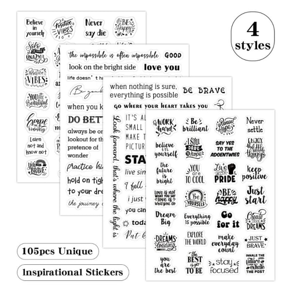 24Sheets Stickers Vintage Stickers Words Stickers