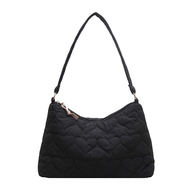 Skuldertasker Quiltet mulepose SORT black