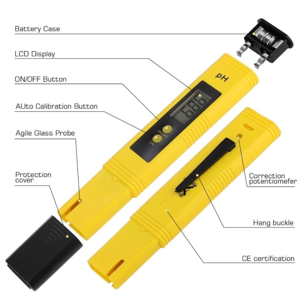 Digital PH Meter Tester Water Hydroponics PH Tester Pen