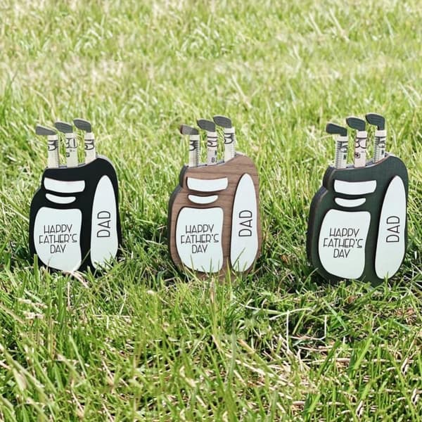Golfbag Pengeholder Golfbag Pengepose GRÅ grey