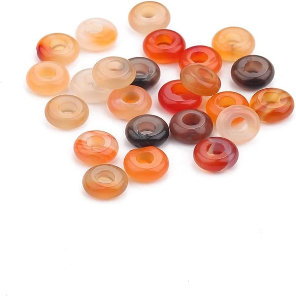 20 STK Røde Krystallsteinperler Perler Charm Large Hole Beads