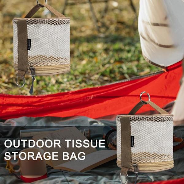 Camping Tissue Pump Paper Roll Opbevaringspose KHAKI Khaki