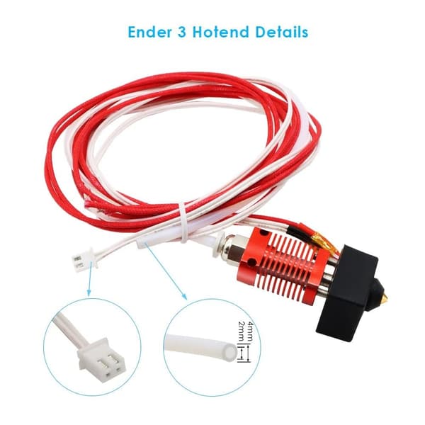 Hot End Kit Samlet ekstruder Hotend Udvendig gevindforbindelse
