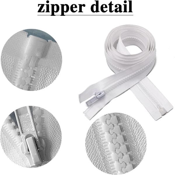 10 ST #5 Separerande Jacka Dragkedjor 2 Färg Plast Dragkedjor DIY