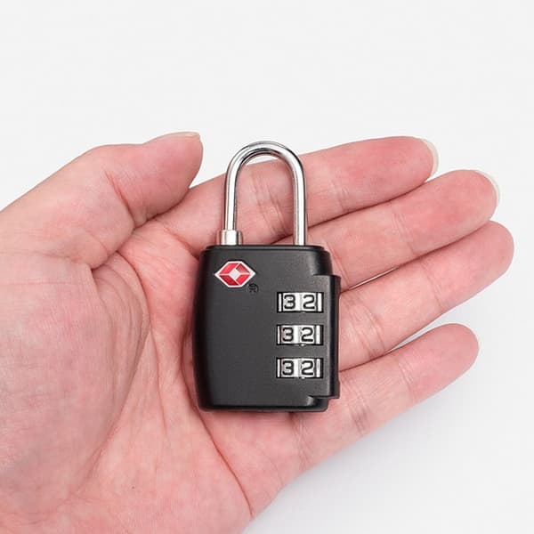 TSA Customs Code Lock Bagage Lösenordslås SVART Black
