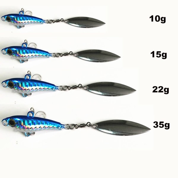 2 stk Metal Fishing Bait VIB Lure 10GD D 10gD