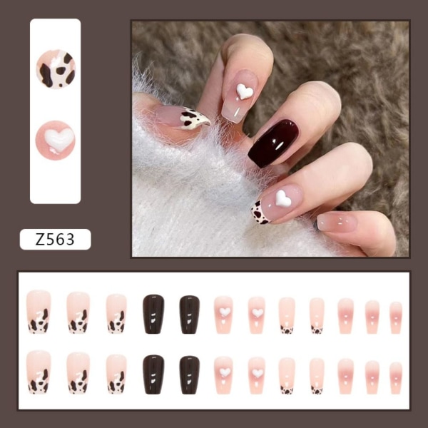 24 stk Fake Nails Short French Z562 Z562 Z562