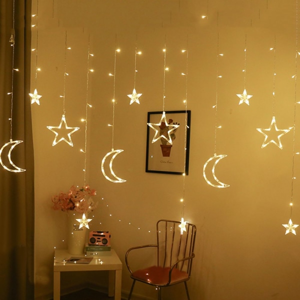 LED String Fairy Lights Moon Star B-Multicolor