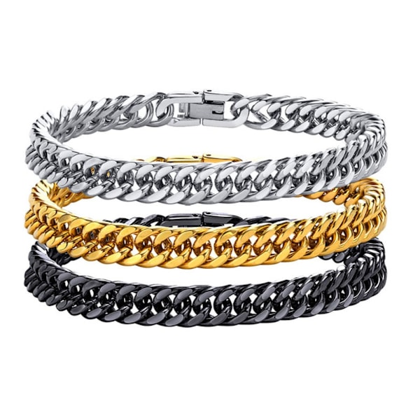 Länkkedja Miami Cuban Armband GULD 19CM gold 19CM