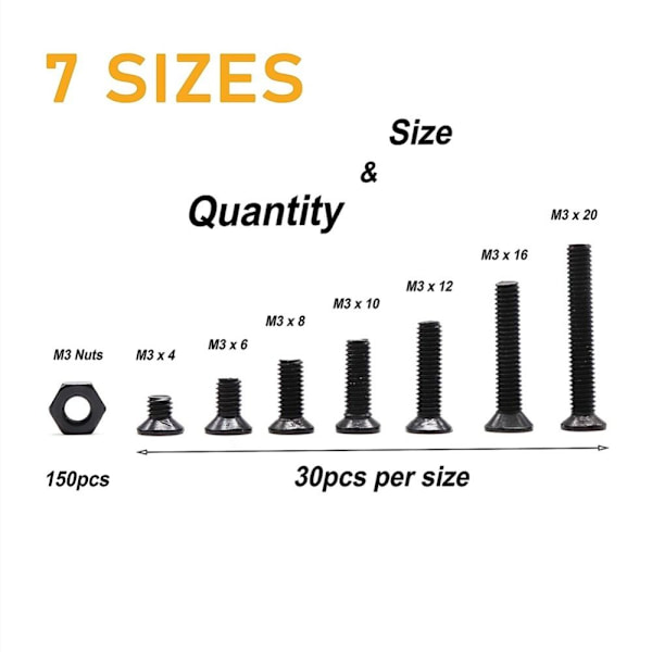 360 kpl Metric Screws Kit Phillips Machine Ruuvit Ruuvit ja