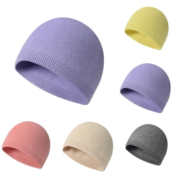 Mössa Stickad mössa LILA Purple