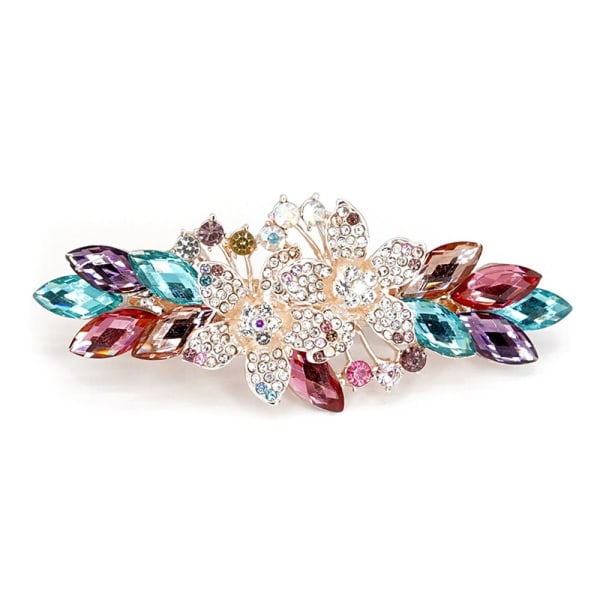 Crystal Flower Hair Clips Hair Barrettes MULTICOLOR Multicolor