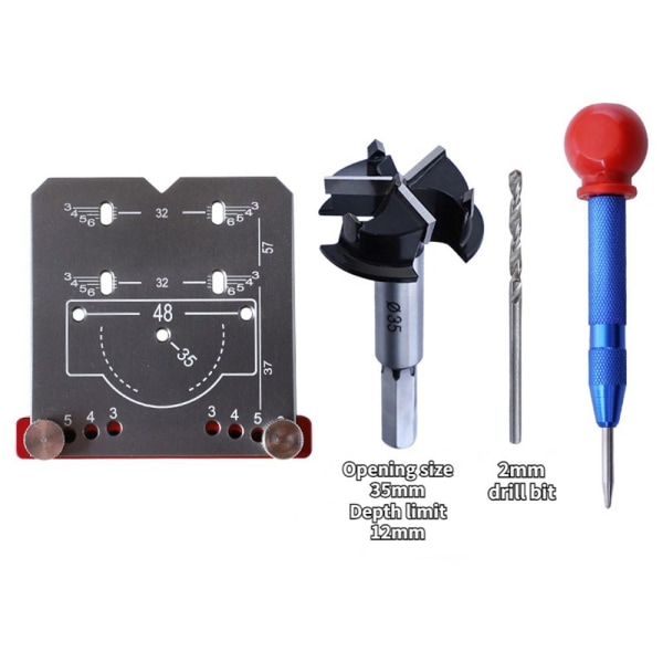 Gångjärn Punch Locator Borrguide Locator LOCATOR SET LOCATOR Locator Set