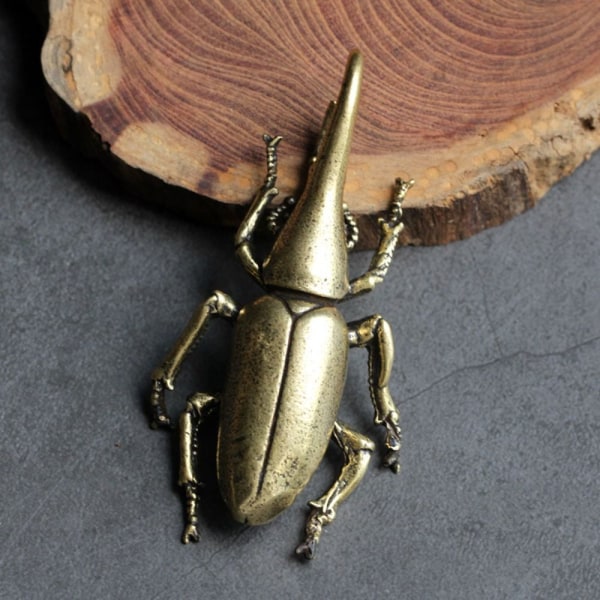 3 stk Beetle Decorations Messing Taurus Insekt Miniatyr figurer