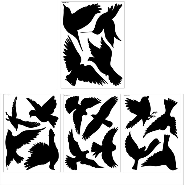 4 ark Crow väggdekaler Black Raven Wall Stickers