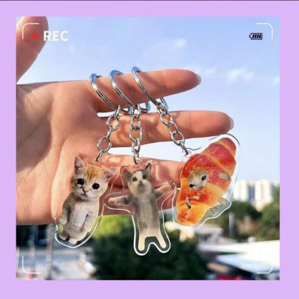 5 ST Banan Cat Nyckelring Cat Funny Pendant 2 2 2