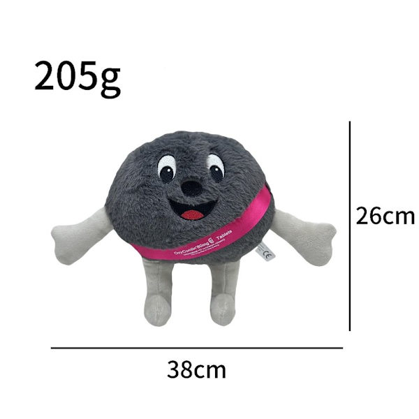 Rolig Mjukleksak Plyschleksak GRÅ Gray