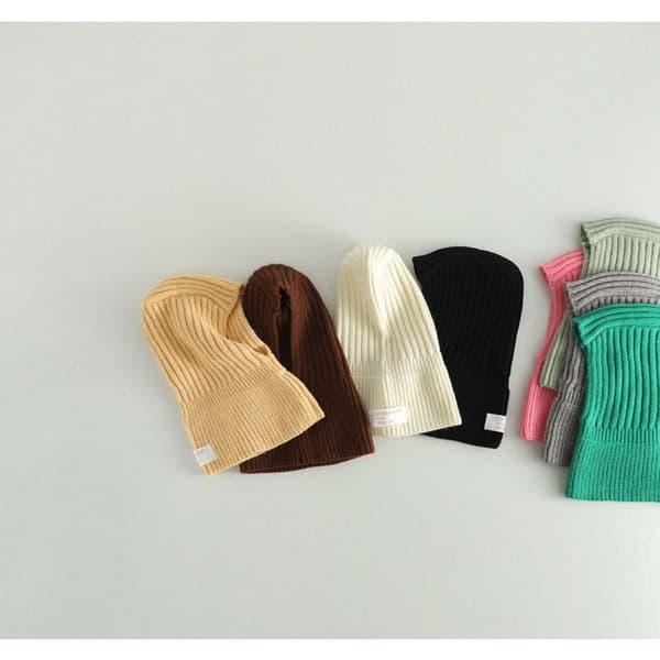 Nyfødt Skjerf Cap Solid Pullover Lue HVIT white