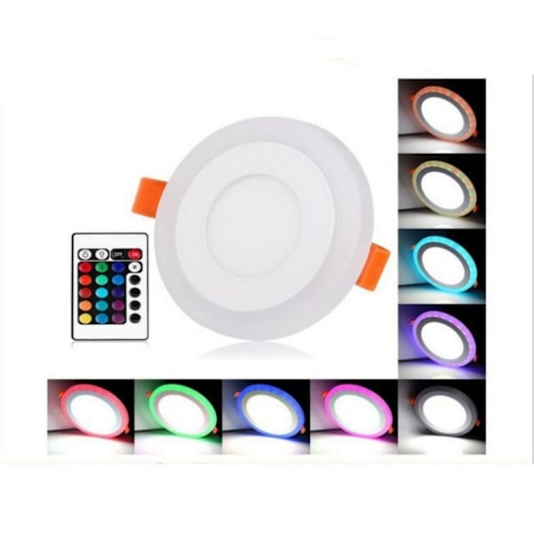 LED Takpanelljus Taklampa VIT&BLÅ 12W 12W white&blue 12w-12w