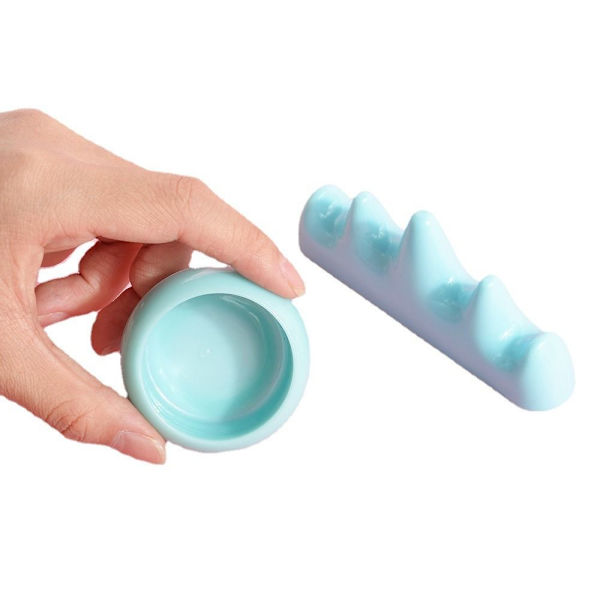 2 sæt neglebørste vaskebeholder Akryl flydende pulver Blue