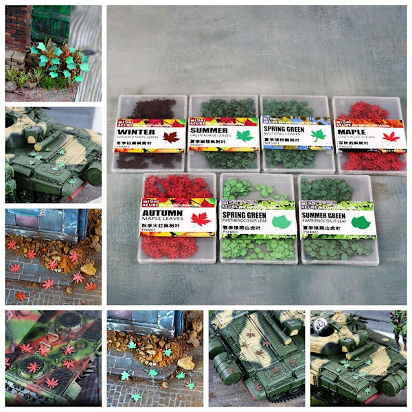 1 Box Simulation Mini Blade Miniature Static Leaf 7 7 7