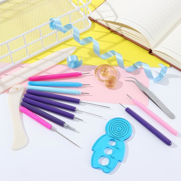 13 kpl Slotted Kit Quilling Tool Paper Pen