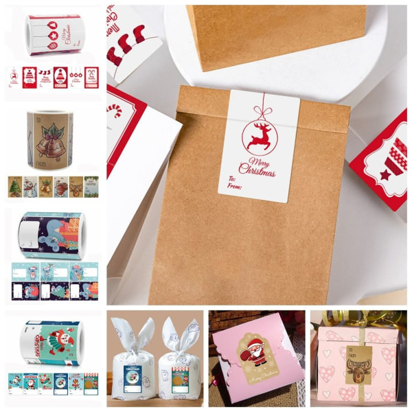 250/300 STK Merry Christmas-klistremerker Xmas-forseglingsetikett 3 3 3