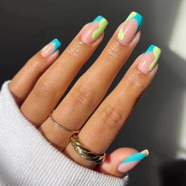 24 stk. False Nails Long Square W419 W419 W419
