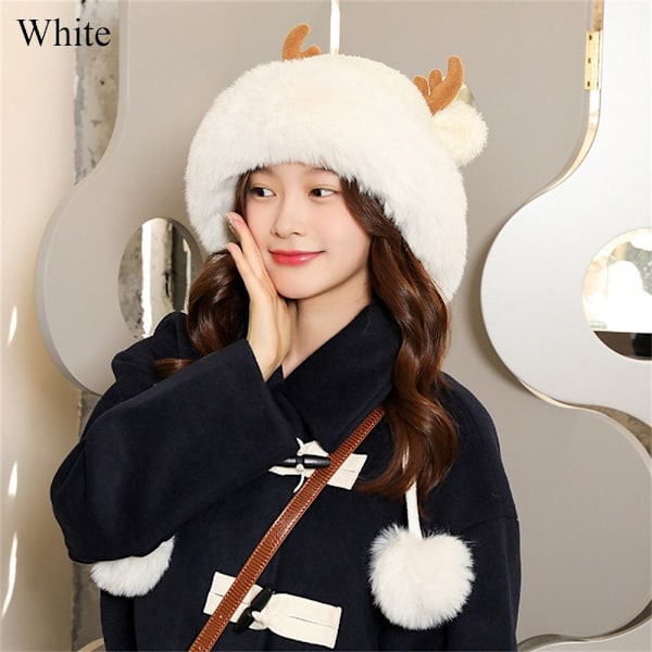Pipo Hat Pompoms Hat VALKOINEN white