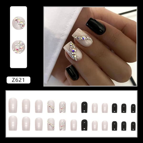 24 stk. False Nails Long Square W419 W419 W419