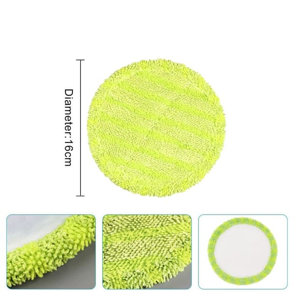2 stk Elektrisk moppe erstatningsklud Flydende moppepuder Moppe green