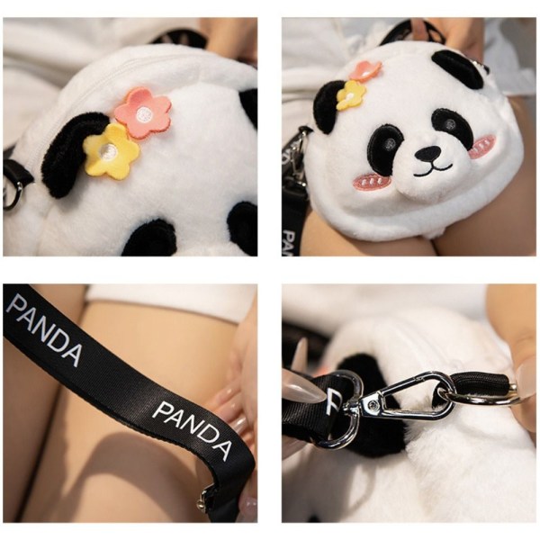 Plysj Panda Crossbody Bag Messenger Bag 2 2 2