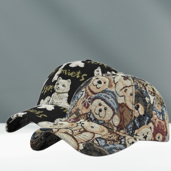 Søt bjørn baseballcaps Unisex-tenåringscapser LITTLE BEAR PRINT Little Bear Print