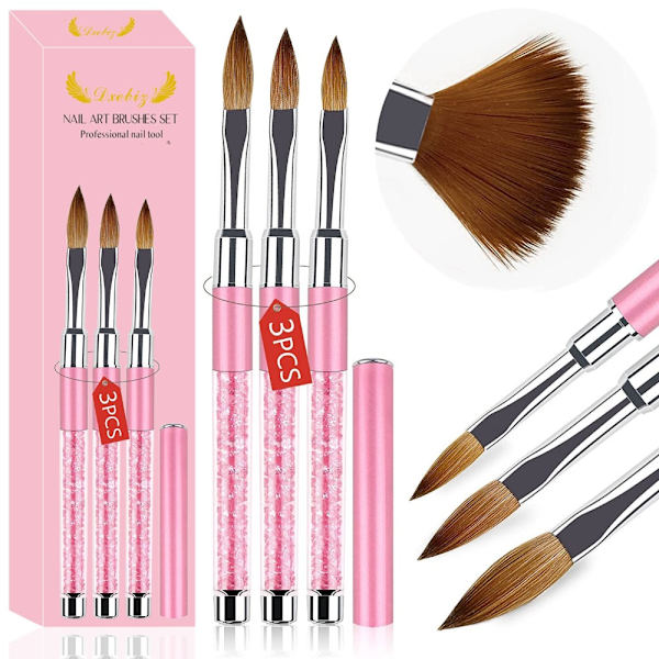3 kpl Nail Pen Tool Set Nail Harja Set Nail Crystal Pen