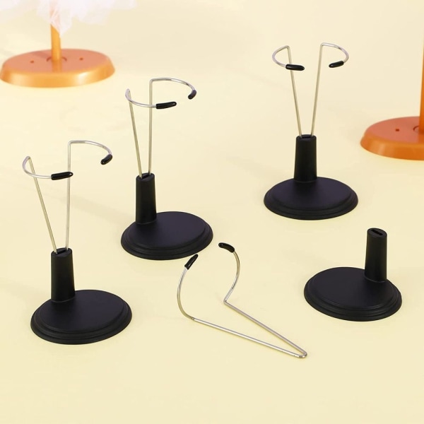 Dukkestativ Dukkestativ Display Holder SORT TIL 15CM DUKKE TIL Black for 15cm doll-for 15cm doll
