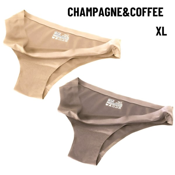 Naisten Alushousut Silkki Alusvaatteet CHAMPAGNE&COFFEE XL champagne&coffee XL