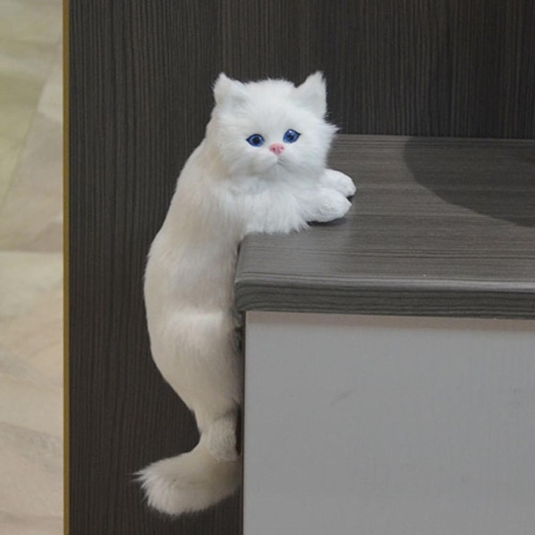 Simulering Katt Hengende Ornamenter Realistisk Dukke Dyr C