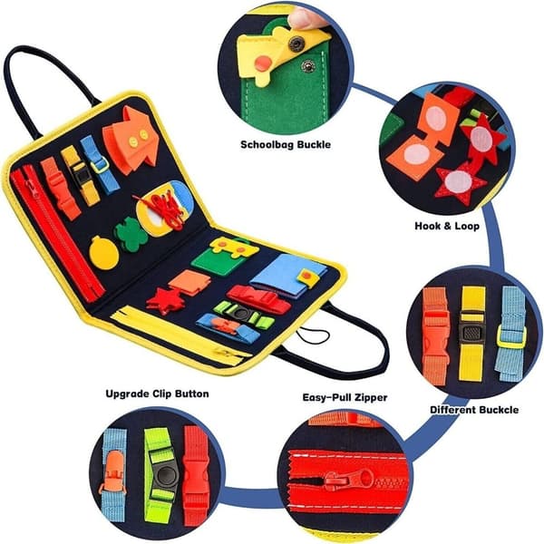 Montessoris hjernepuslespill Sensorisk brett Brettede travle brett