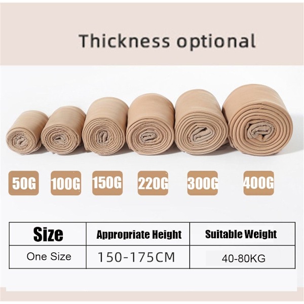 Kvinnor 3 i 1 Leggings Säkerhetsbyxor Höga strumpor håller värmen 100g