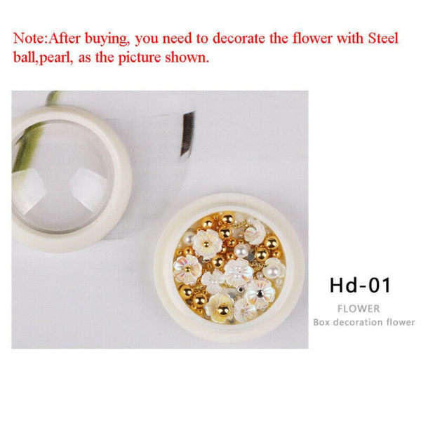 Nail Rhinestones 3D Shell Flower Glitters Flower