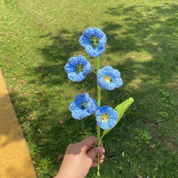 Håndstrikket lavendelblomst Lavendelflettet blomst BLÅ Blue