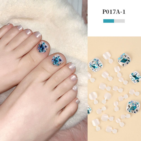 24 stk falske tånegle Aurora Dazzle P017A-1 P017A-1 P017A-1