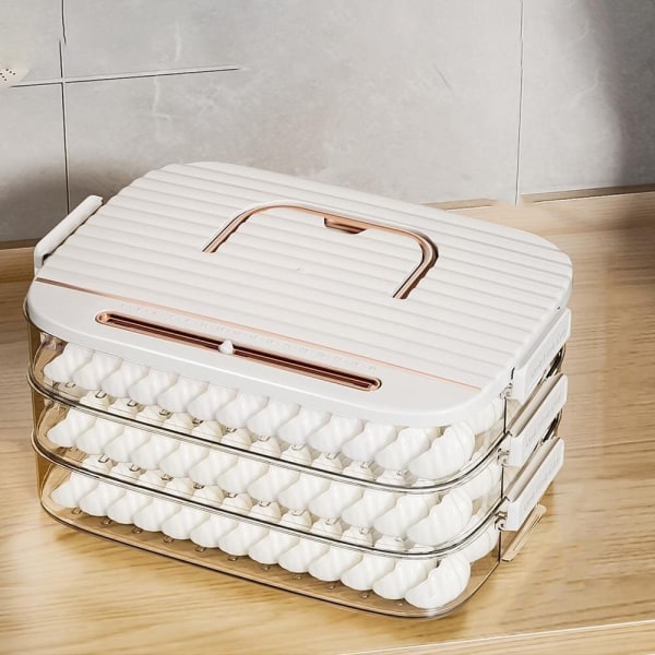 Dumpling Box Mat Förseglingsbox VIT TRE LAGER TRE LAGER White Three Layers-Three Layers