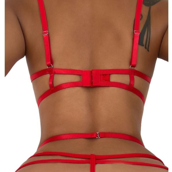 Sexy Bodysuit pitsiläpinäkyvät rintaliivit RED XL Red XL