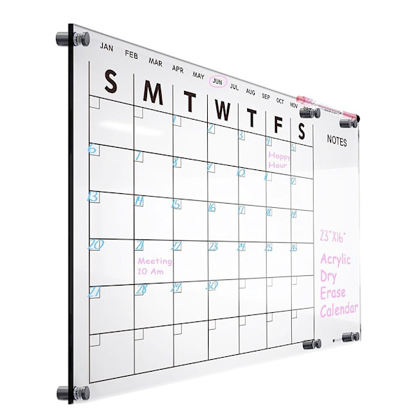 Akrylkalender Magnetisk akrylbrett Tørrtørkebrett