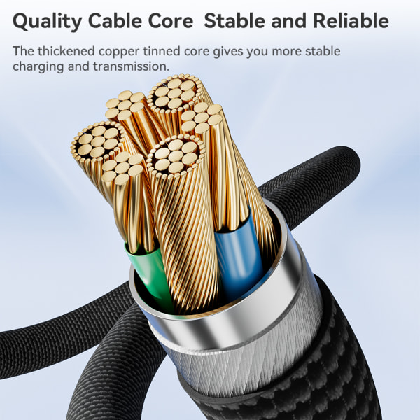 Mobildatakabel Ladekabel 1M100W C-C GRÅ 100W C-C GRÅ 1m100W C-C Grey