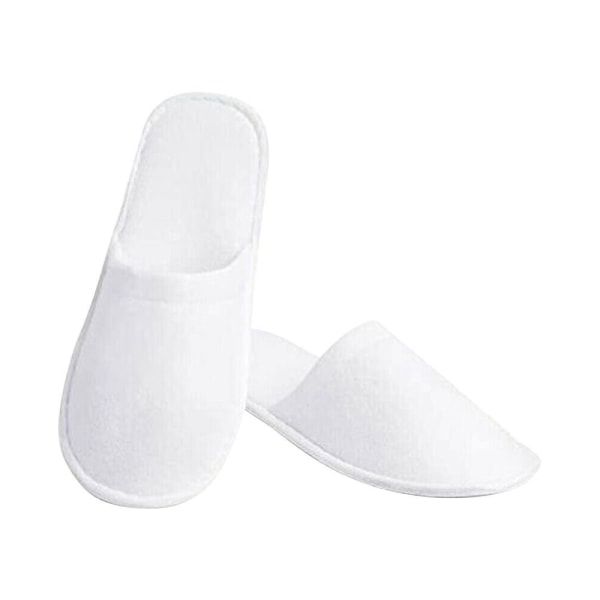 10 paria kertakäyttöisiä tossuja Hotel Slippers kylpylätossut white