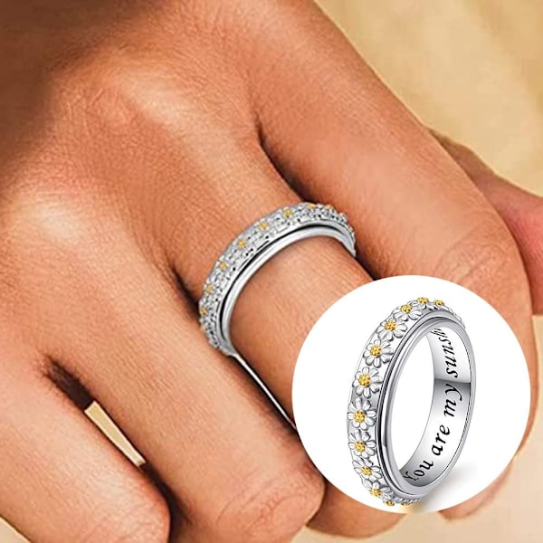 Daisy Rotating Ring Finger Ring Delicate 8 8 8